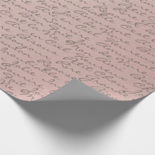 Cadeau Élégant papier de découpage de script français