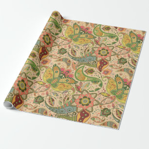 Cadeau Élégant papier d'enveloppement de fleurs de margue