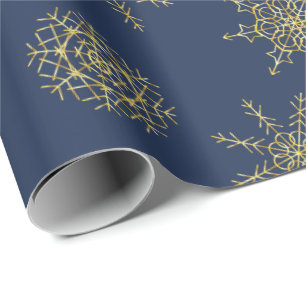 Cadeau Élégant papier d'enveloppement de flocon de neig