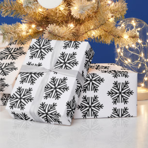 Cadeau Élégant papier d'enveloppement de flocon de neige