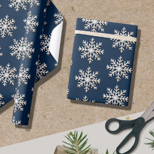 Cadeau Élégant papier d'enveloppement de flocon de neige