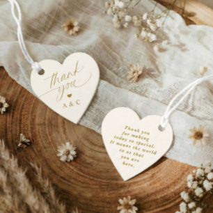 Cadeau Élégantes étiquettes de remerciement de mariage en