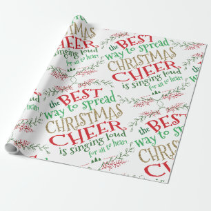 Cadeau Elf Noël Enveloppement Papier Noël Cheer