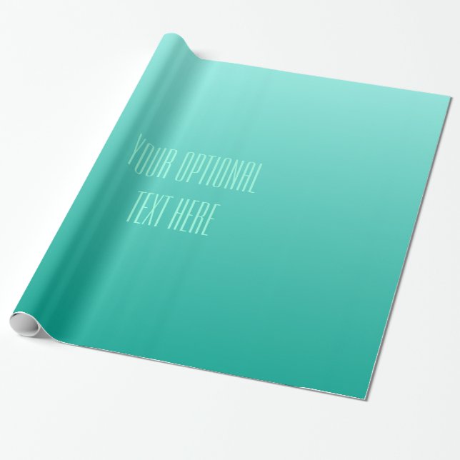 Cadeau Émeraude Gradient papier d'emballage de texte pers (Déroulé)