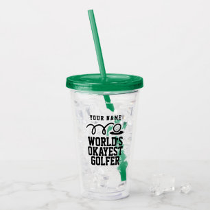 Cadeau en verre de golf de culbuteur acrylique