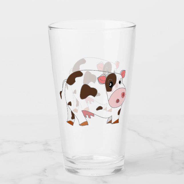 Cadeau en verre de petite vache (Devant)