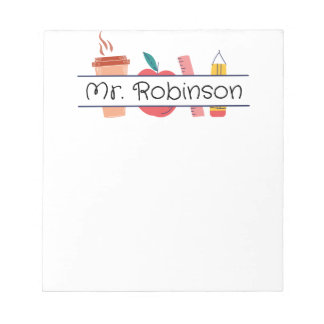 Cadeau enseignant, Bloc-notes personnalisable, Ret