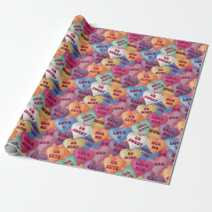 Cadeau Enveloppement des coeurs de conversation papier