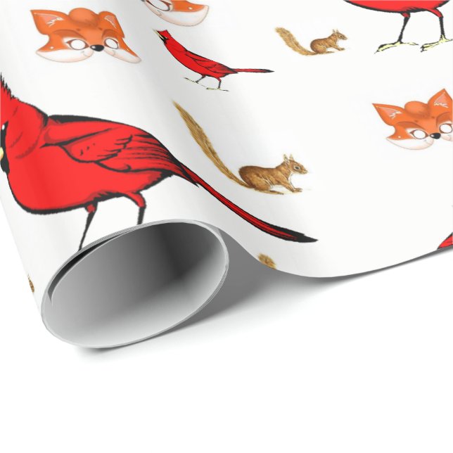 Cadeau Enveloppement des oiseaux en papier (Coin rond)