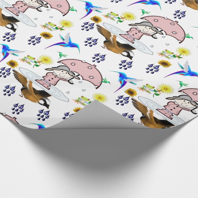 Cadeau Enveloppement des oiseaux en papier (Coin)