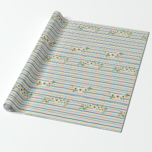 Cadeau Envelopper les bandes et les marguerites de papier