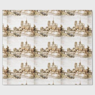 Cadeau Enveloppez le papier avec l'image "de cathédrale