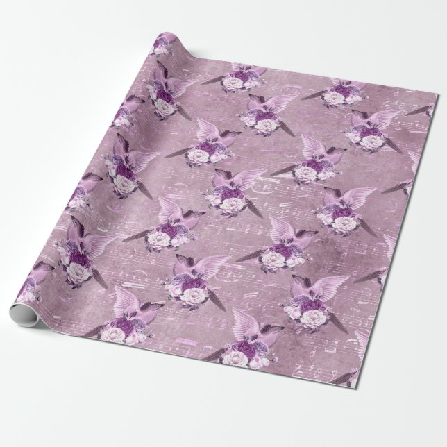 Cadeau Ephemera Lavendar Papier Series Design 10 (Déroulé)