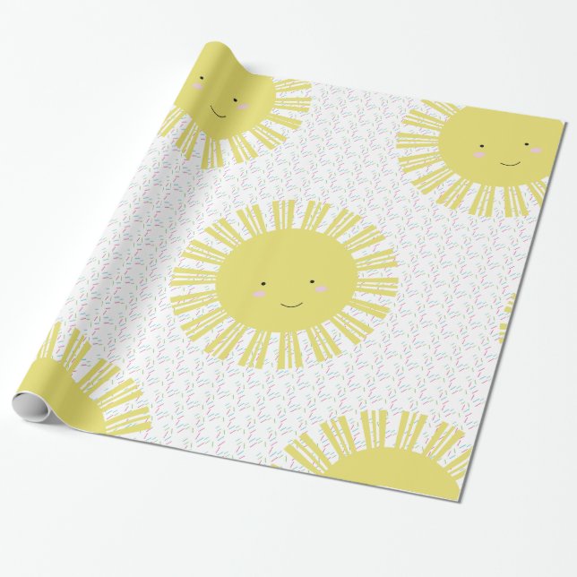 Cadeau Épingles de soleil Papier d'enveloppement solaire (Déroulé)