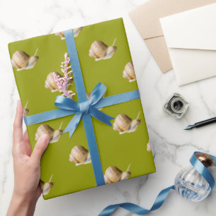 Cadeau Escargot mou sur papier écorce de mousse
