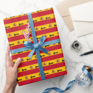 Cadeau Espagne Papier à envelopper, Drapeau espagnol patr