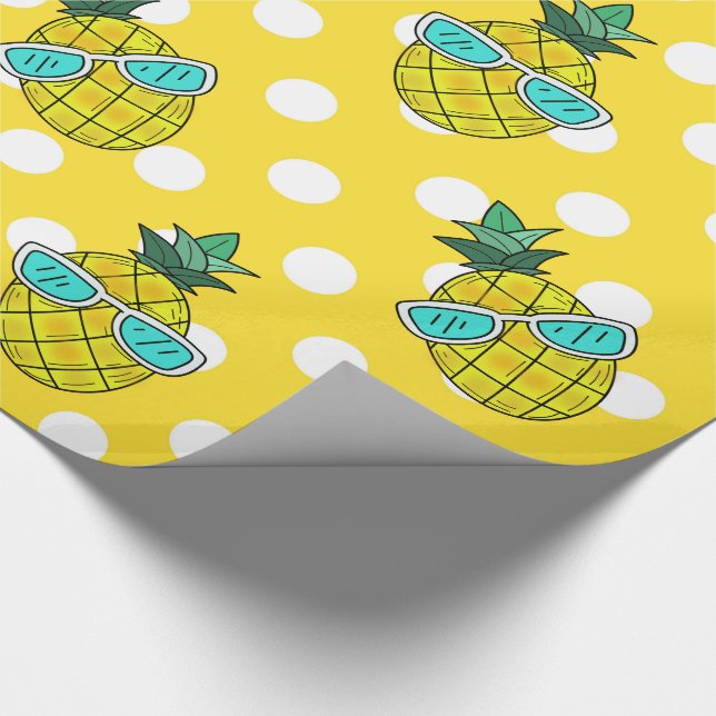 Cadeau Été amusant ananas soleil bain de soleil papier ca (Coin)