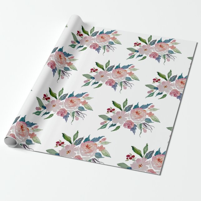 Cadeau Été N° 1 - Papier d'enveloppement de matelas flora (Déroulé)