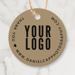 Cadeau Étiquettes à suspendre en kraft avec logo "2" pour