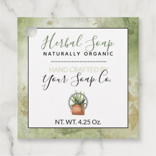 Cadeau Étiquettes à suspendre pour savon fait main vert a