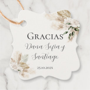 Cadeau Étiquettes Bohème de Mariage pour souvenirs