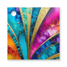 Étiquettes Cadeaux Art Déco Colorées