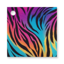 Étiquettes Cadeaux avec Impression Animale Colorée