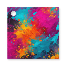 Étiquettes Cadeaux avec Peinture Colorée en Éclabo
