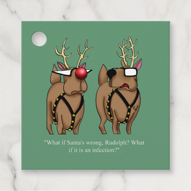 Cadeau Étiquettes cadeaux de Noël Humour (Devant)