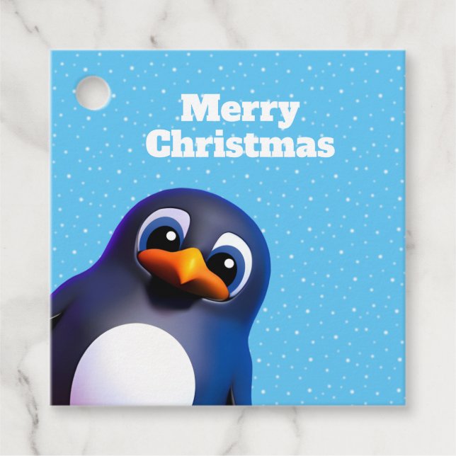 Cadeau Étiquettes cadeaux de pingouin (Devant)