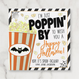 Cadeau Étiquettes cadeaux de Popcorn Halloween
