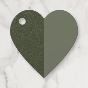 Cadeau Étiquettes Cadeaux Deux-Tons Vert Mousse en forme