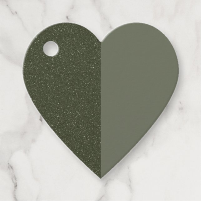 Cadeau Étiquettes Cadeaux Deux-Tons Vert Mousse en forme  (Devant)