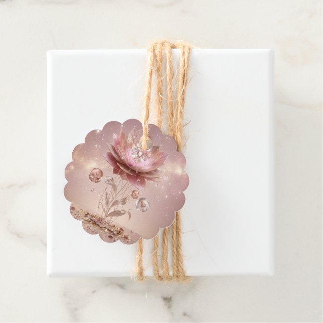 Cadeau Étiquettes Cadeaux Mandala Néon Élite (En situation)