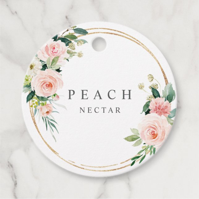 Cadeau Étiquettes de boissons rosées Cocktails Mimosa (Devant)