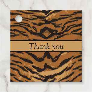 Cadeau Étiquettes de cadeaux Chic Safari Print Black et T