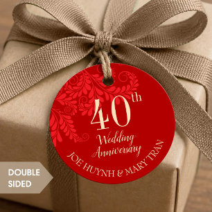 Cadeau Étiquettes de cadeaux d'anniversaire de mariage tr