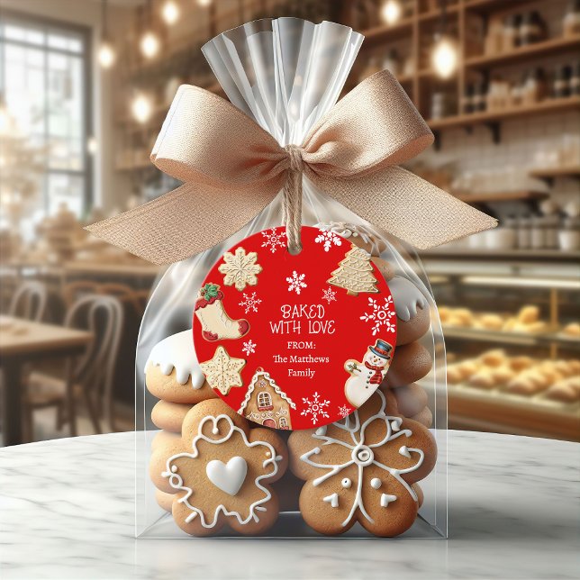 Cadeau Étiquettes de cadeaux de biscuits de Noël mignons (Créateur téléchargé)