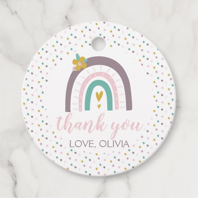 Cadeau Étiquettes de cadeaux de fête d'anniversaire arc-e (Devant)