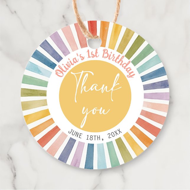 Cadeau Étiquettes de cadeaux de fête d'anniversaire Boho  (Créateur téléchargé)