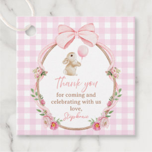 Cadeau Étiquettes de cadeaux de fête Fleur de lapin en vi