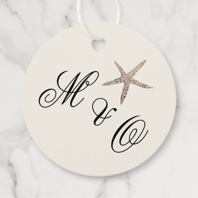 Cadeau Étiquettes de cadeaux de mariage côtiers de la Côt (Dos)