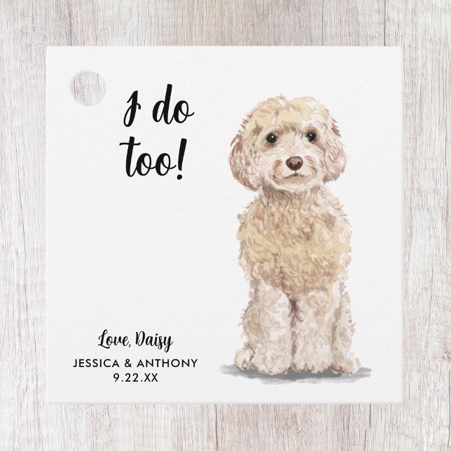 Cadeau Étiquettes de cadeaux de mariage pour chiens (Créateur téléchargé)