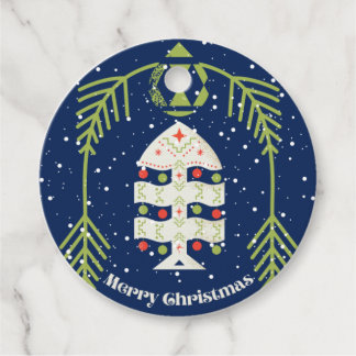 Cadeau Étiquettes de cadeaux de Noël avec un charme d'ant