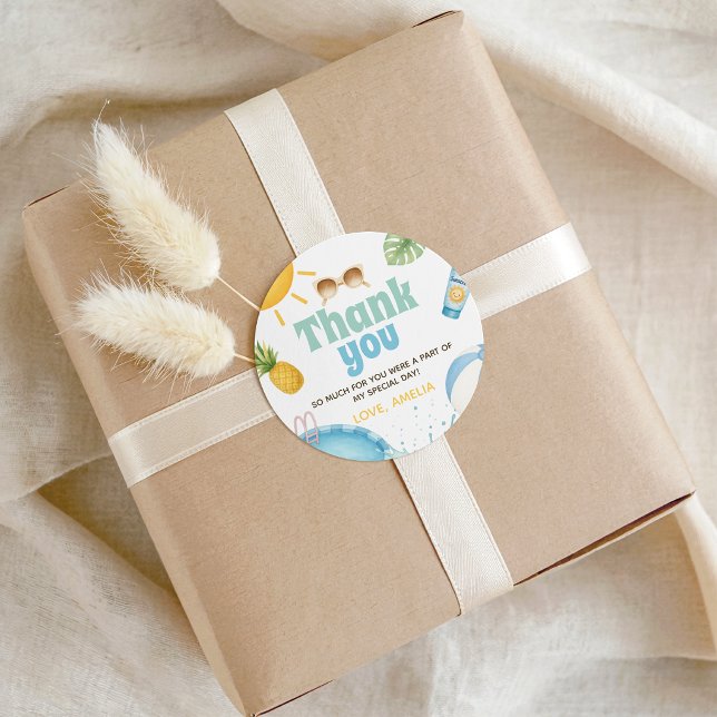 Cadeau Étiquettes de cadeaux d'été Splish Splash (Créateur téléchargé)