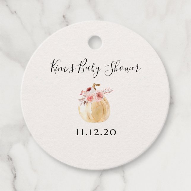 Cadeau Étiquettes de cadeaux pour Baby Shower d'automne (Devant)