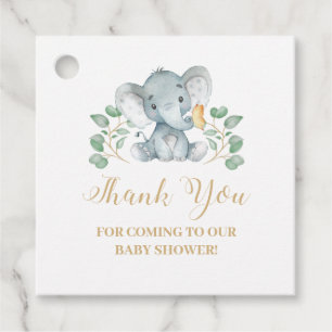 Cadeau Étiquettes de cadeaux pour baby shower éléphant
