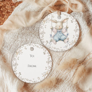Cadeau Étiquettes de cadeaux pour Baby Shower Lapin de li