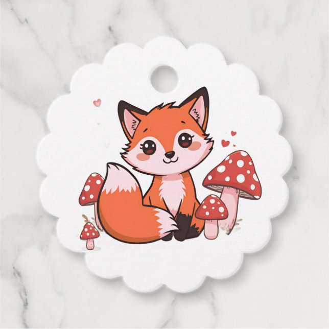 Cadeau Étiquettes de faveur à bordure dentelée (Devant)