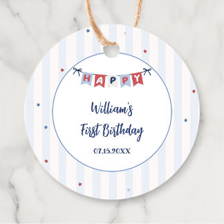 Cadeau Étiquettes de faveur d'anniversaire patriotiques R